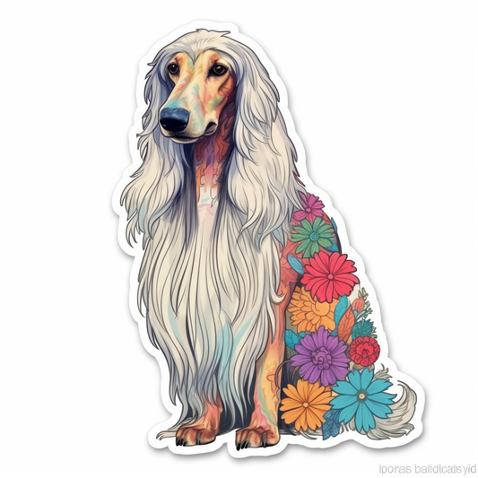 Afghan Hound Dog Vinyl Decal Sticker for Car, Laptop, Tumbler and more # 0010092