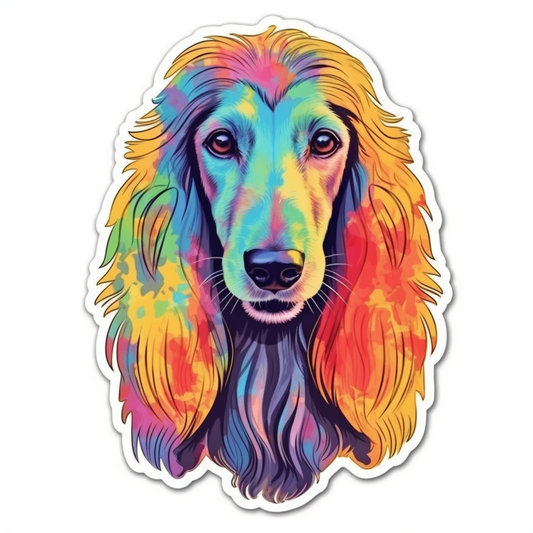 Afghan Hound Dog Vinyl Decal Sticker for Car, Laptop, Tumbler and more # 0010089