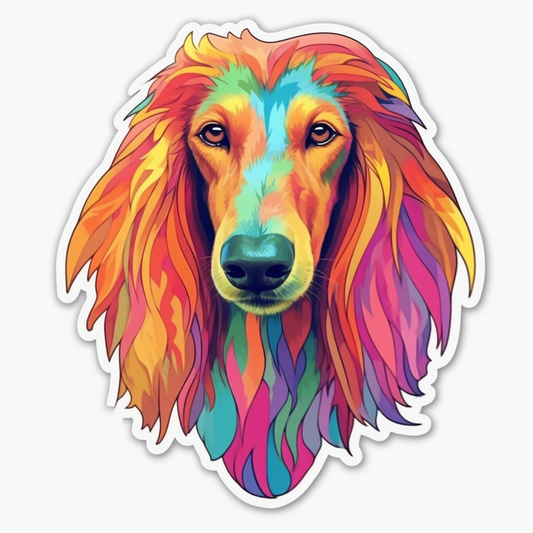 Afghan Hound Dog Vinyl Decal Sticker for Car, Laptop, Tumbler and more # 0010091