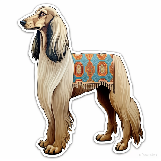 Afghan Hound Dog Vinyl Decal Sticker for Car, Laptop, Tumbler and more # 0010090