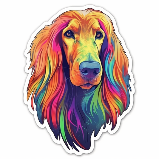 Afghan Hound Dog Vinyl Decal Sticker for Car, Laptop, Tumbler and more # 0010093