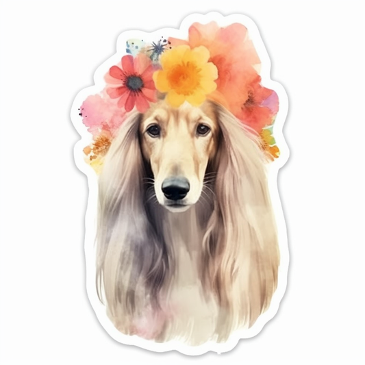 Afghan Hound Dog Vinyl Decal Sticker for Car, Laptop, Tumbler and more # 0010100
