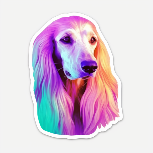Afghan Hound Dog Vinyl Decal Sticker for Car, Laptop, Tumbler and more # 0010094