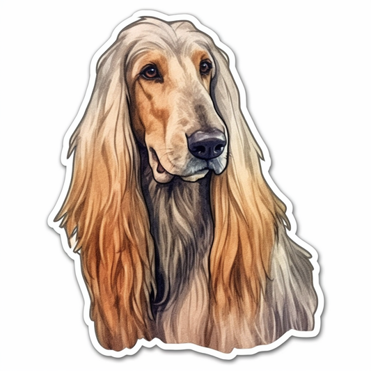 Afghan Hound Dog Vinyl Decal Sticker for Car, Laptop, Tumbler and more # 0010095
