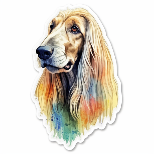 Afghan Hound Dog Vinyl Decal Sticker for Car, Laptop, Tumbler and more # 0010098