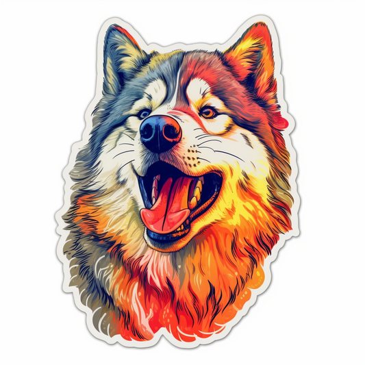 Alaskan Malamute Alaskan Malamute Dog Vinyl Decal Sticker for Car, Laptop, Tumbler and more # 009324
