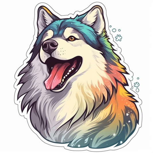Alaskan Malamute Alaskan Malamute Dog Vinyl Decal Sticker for Car, Laptop, Tumbler and more # 009354