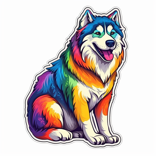 Alaskan Malamute Alaskan Malamute Dog Vinyl Decal Sticker for Car, Laptop, Tumbler and more # 009441