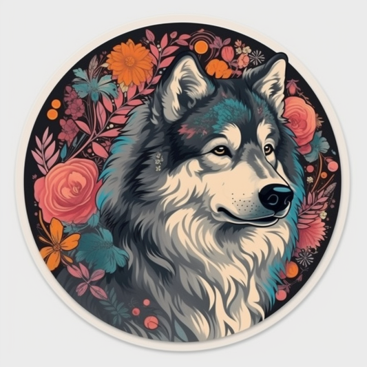 Alaskan Malamute Alaskan Malamute Dog Vinyl Decal Sticker for Car, Laptop, Tumbler and more # 009449