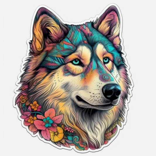 Alaskan Malamute Alaskan Malamute Dog Vinyl Decal Sticker for Car, Laptop, Tumbler and more # 009453