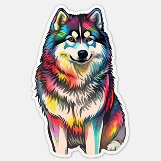 Alaskan Malamute Alaskan Malamute Dog Vinyl Decal Sticker for Car, Laptop, Tumbler and more # 009640