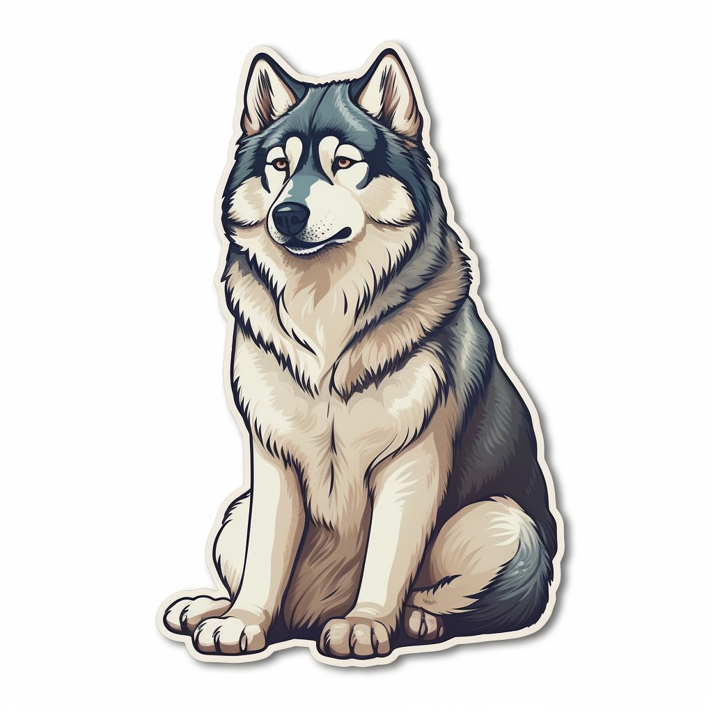Alaskan Malamute Alaskan Malamute Dog Vinyl Decal Sticker for Car, Laptop, Tumbler and more # 009343