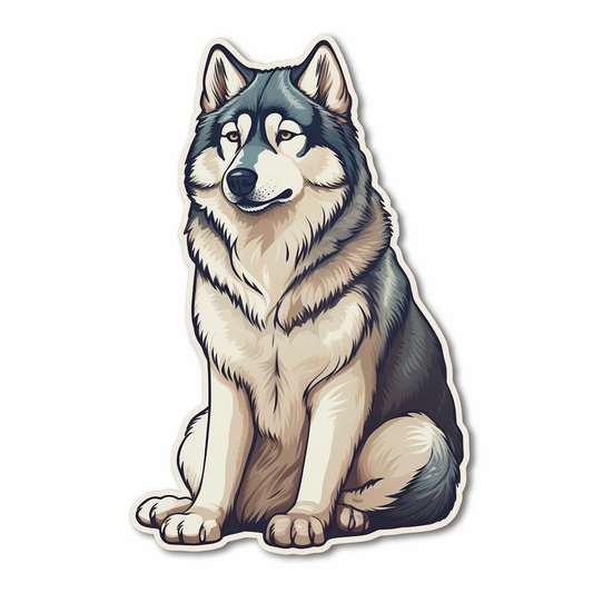 Alaskan Malamute Alaskan Malamute Dog Vinyl Decal Sticker for Car, Laptop, Tumbler and more # 009343