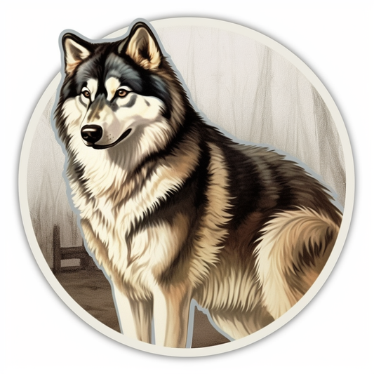 Alaskan Malamute Alaskan Malamute Dog Vinyl Decal Sticker for Car, Laptop, Tumbler and more # 009338
