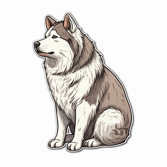 Alaskan Malamute Alaskan Malamute Dog Vinyl Decal Sticker for Car, Laptop, Tumbler and more # 009636