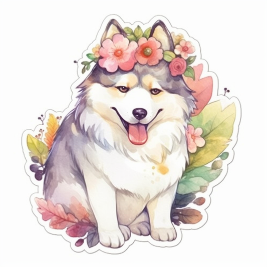 Alaskan Malamute Alaskan Malamute Dog Vinyl Decal Sticker for Car, Laptop, Tumbler and more # 009588