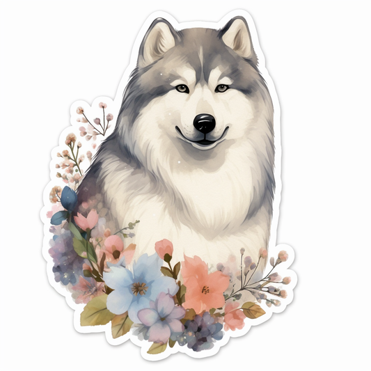 Alaskan Malamute Alaskan Malamute Dog Vinyl Decal Sticker for Car, Laptop, Tumbler and more # 009454