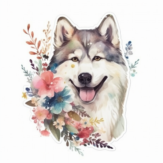 Alaskan Malamute Alaskan Malamute Dog Vinyl Decal Sticker for Car, Laptop, Tumbler and more # 009600