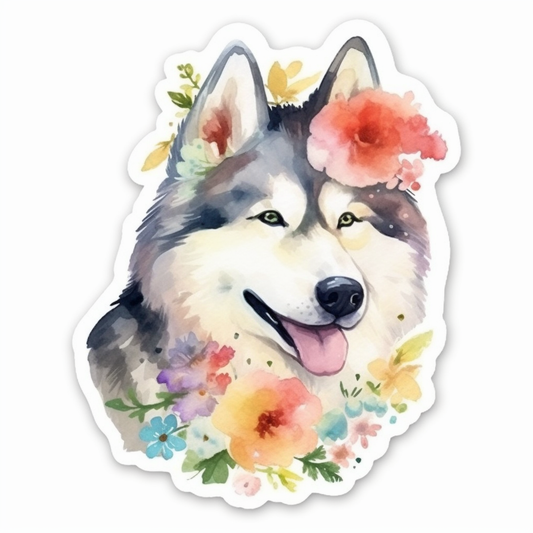 Alaskan Malamute Alaskan Malamute Dog Vinyl Decal Sticker for Car, Laptop, Tumbler and more # 009643