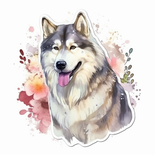 Alaskan Malamute Alaskan Malamute Dog Vinyl Decal Sticker for Car, Laptop, Tumbler and more # 009627