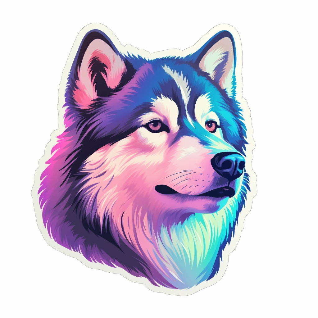Alaskan Malamute Alaskan Malamute Dog Vinyl Decal Sticker for Car, Laptop, Tumbler and more # 009457