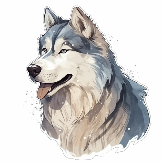 Alaskan Malamute Alaskan Malamute Dog Vinyl Decal Sticker for Car, Laptop, Tumbler and more # 009598
