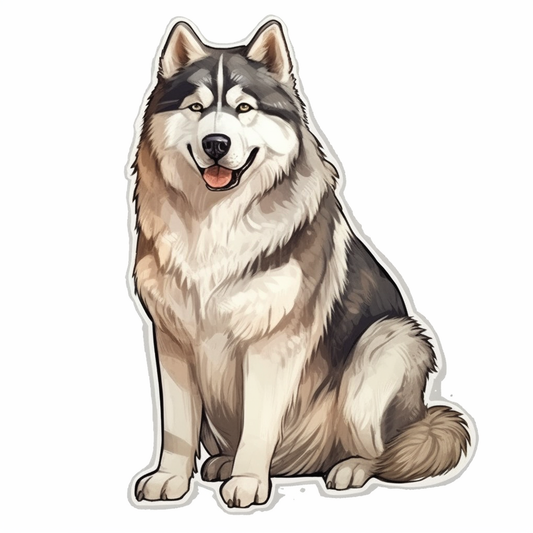 Alaskan Malamute Alaskan Malamute Dog Vinyl Decal Sticker for Car, Laptop, Tumbler and more # 009485