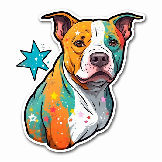 American Staffordshire Terrier American Staffordshire Terrier Dog Vinyl Decal Sticker for Car, Laptop, Tumbler and more # 009474