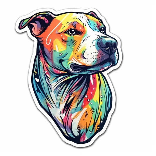 American Staffordshire Terrier American Staffordshire Terrier Dog Vinyl Decal Sticker for Car, Laptop, Tumbler and more # 009483