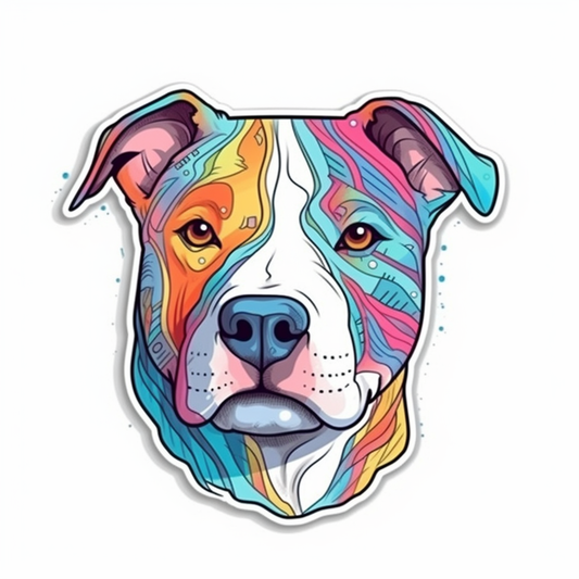 American Staffordshire Terrier American Staffordshire Terrier Dog Vinyl Decal Sticker for Car, Laptop, Tumbler and more # 009475
