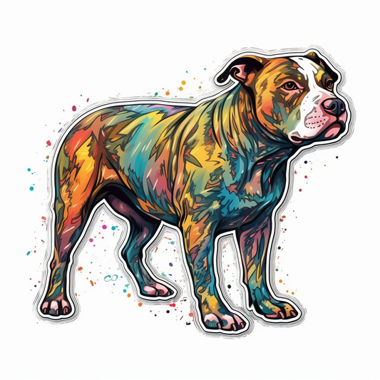 American Staffordshire Terrier American Staffordshire Terrier Dog Vinyl Decal Sticker for Car, Laptop, Tumbler and more # 009472