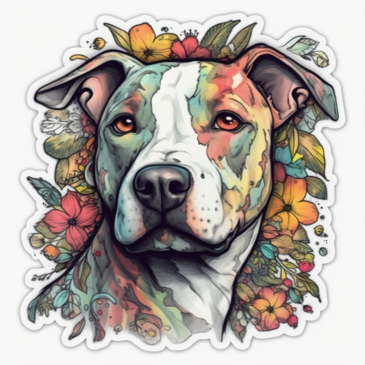American Staffordshire Terrier American Staffordshire Terrier Dog Vinyl Decal Sticker for Car, Laptop, Tumbler and more # 009480