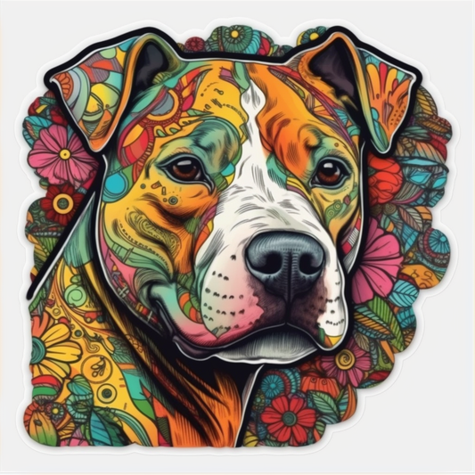 American Staffordshire Terrier American Staffordshire Terrier Dog Vinyl Decal Sticker for Car, Laptop, Tumbler and more # 009489
