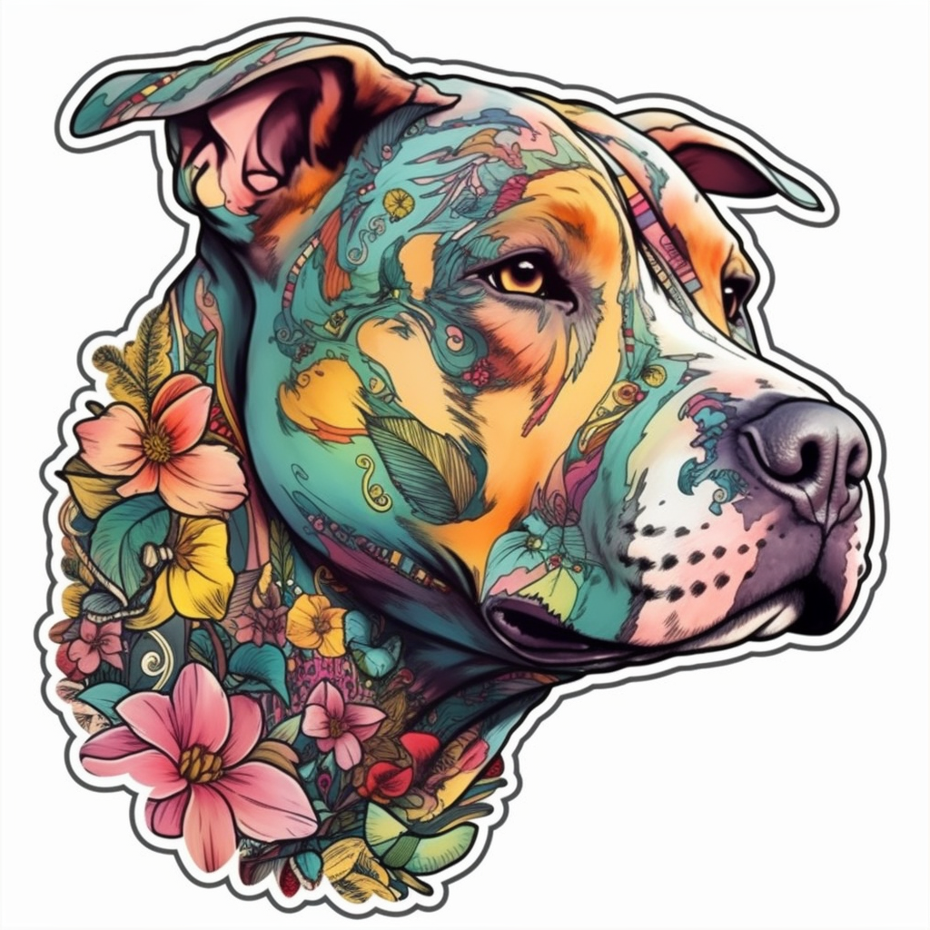 American Staffordshire Terrier American Staffordshire Terrier Dog Vinyl Decal Sticker for Car, Laptop, Tumbler and more # 009478