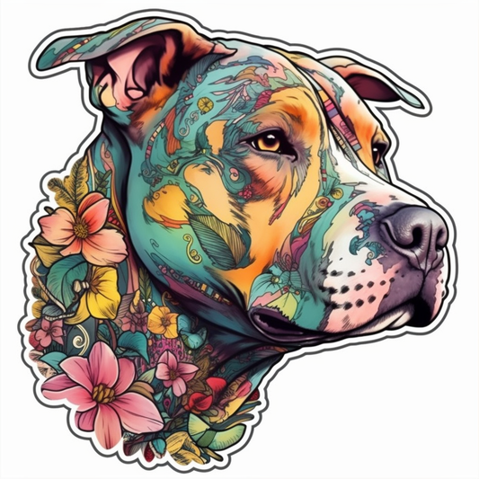 American Staffordshire Terrier American Staffordshire Terrier Dog Vinyl Decal Sticker for Car, Laptop, Tumbler and more # 009478
