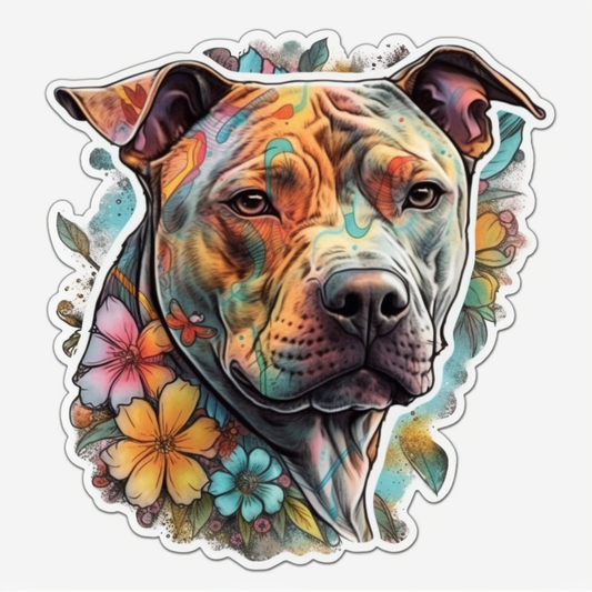American Staffordshire Terrier American Staffordshire Terrier Dog Vinyl Decal Sticker for Car, Laptop, Tumbler and more # 009656