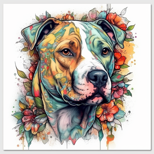 American Staffordshire Terrier American Staffordshire Terrier Dog Vinyl Decal Sticker for Car, Laptop, Tumbler and more # 009493