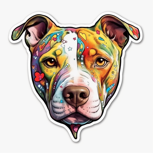 American Staffordshire Terrier American Staffordshire Terrier Dog Vinyl Decal Sticker for Car, Laptop, Tumbler and more # 009498