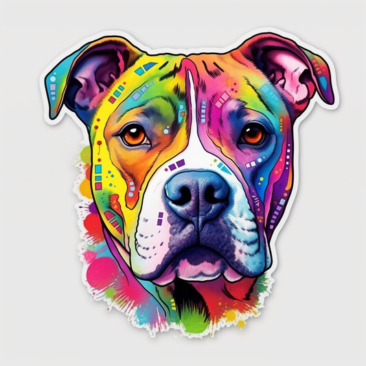 American Staffordshire Terrier American Staffordshire Terrier Dog Vinyl Decal Sticker for Car, Laptop, Tumbler and more # 009515