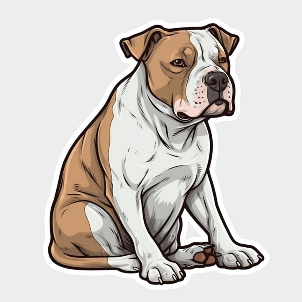 American Staffordshire Terrier American Staffordshire Terrier Dog Vinyl Decal Sticker for Car, Laptop, Tumbler and more # 009592