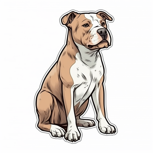 American Staffordshire Terrier American Staffordshire Terrier Dog Vinyl Decal Sticker for Car, Laptop, Tumbler and more # 009469
