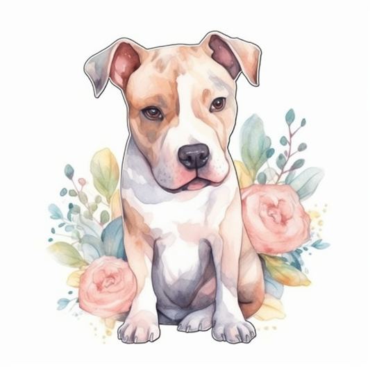 American Staffordshire Terrier American Staffordshire Terrier Dog Vinyl Decal Sticker for Car, Laptop, Tumbler and more # 009586