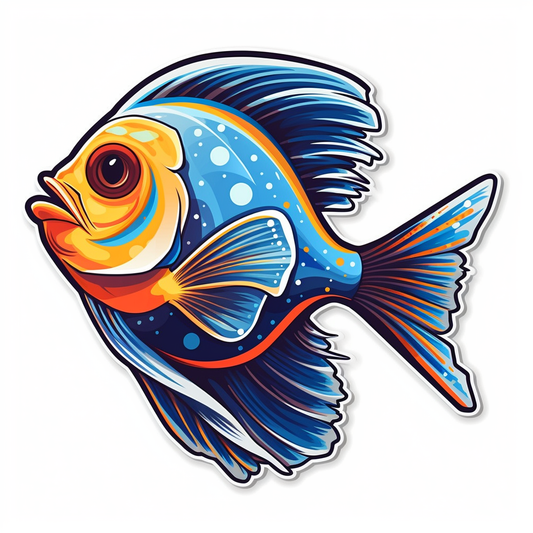 Angel Fish Vinyl Decal Sticker for Car, Laptop, Tumbler and more # 0010268