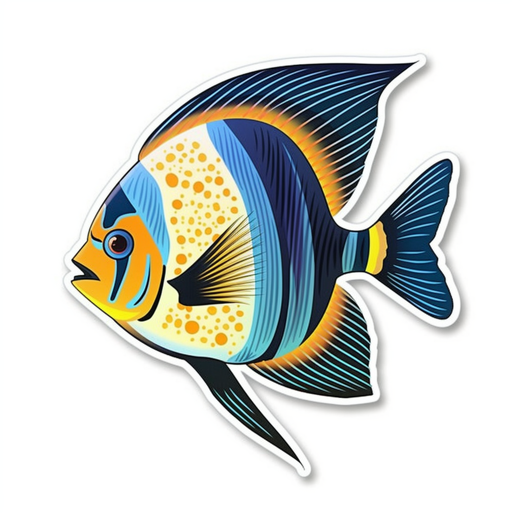 Angel Fish Vinyl Decal Sticker for Car, Laptop, Tumbler and more # 0010262