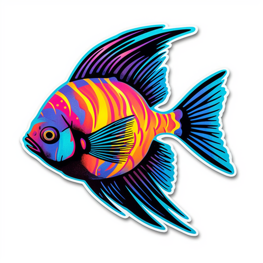 Angel Fish Vinyl Decal Sticker for Car, Laptop, Tumbler and more # 0010270