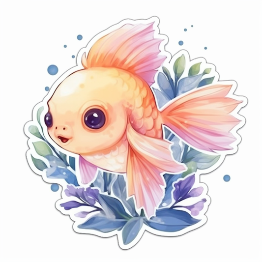 Angel Fish Vinyl Decal Sticker for Car, Laptop, Tumbler and more # 0010274
