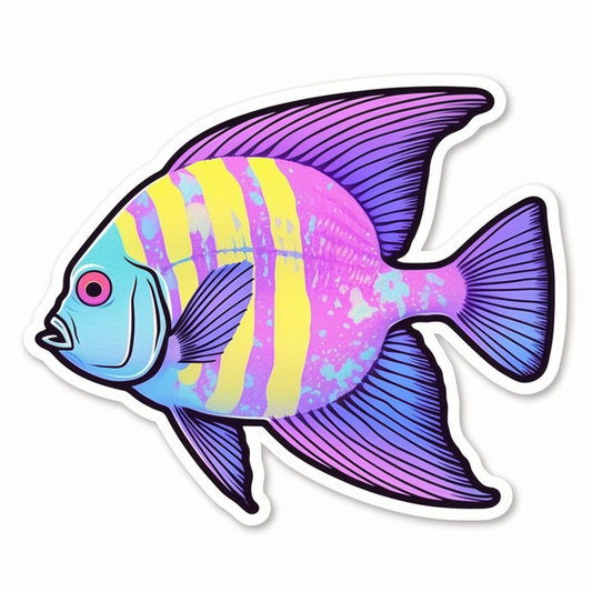 Angel Fish Vinyl Decal Sticker for Car, Laptop, Tumbler and more # 0010276