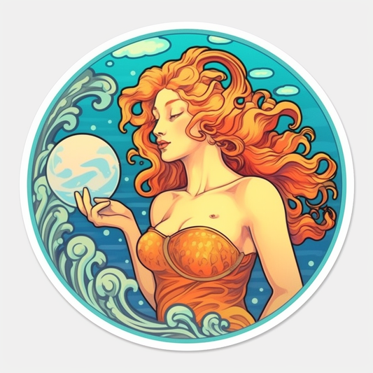 Aquarius Aquarius water bearer symbol Vinyl Decal Sticker for Car, Laptop, Tumbler and more # 0010324
