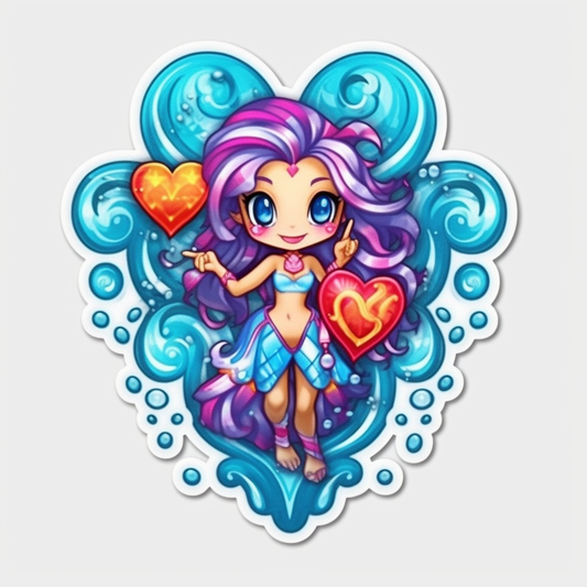 Aquarius Aquarius water bearer symbol Vinyl Decal Sticker for Car, Laptop, Tumbler and more # 0010317