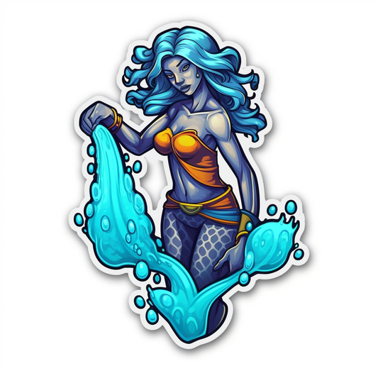 Aquarius Aquarius water bearer symbol Vinyl Decal Sticker for Car, Laptop, Tumbler and more # 0010327